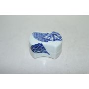 청화백자 죽문 부채형 향합