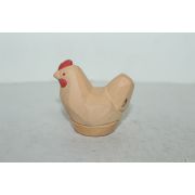 토기재질의 청자 닭모양 향합