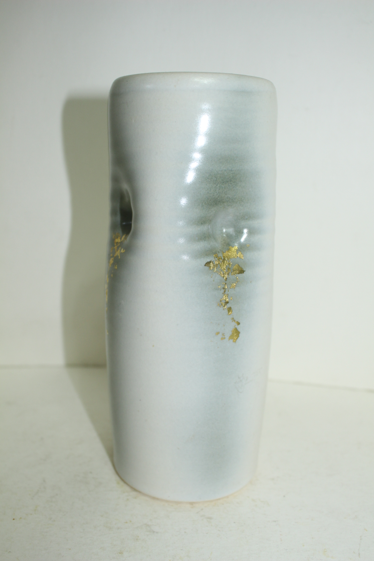 교토 청수요 청자금채쭈그리 화병