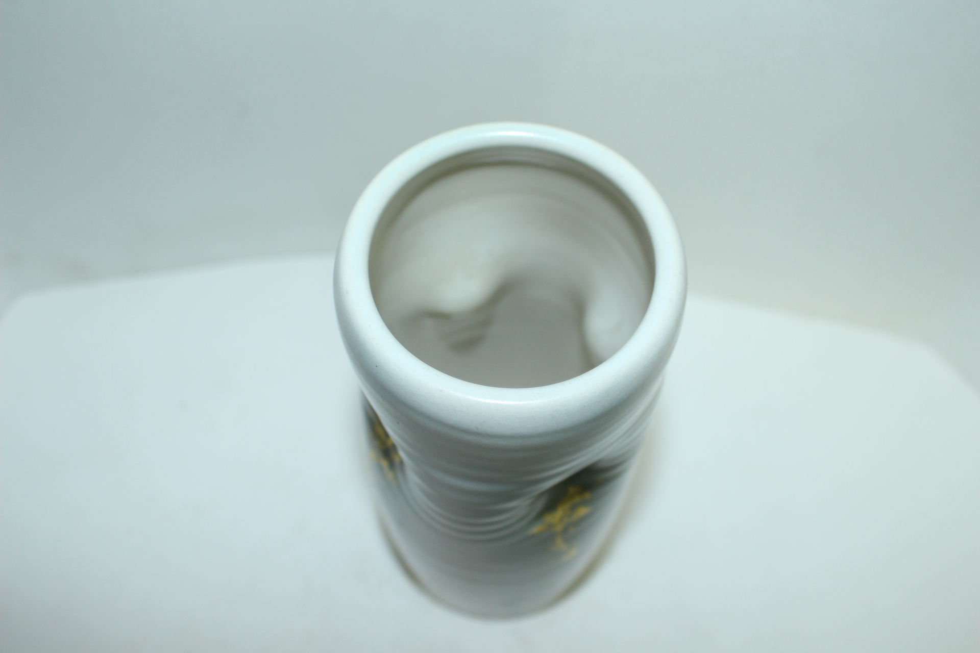 교토 청수요 청자금채쭈그리 화병