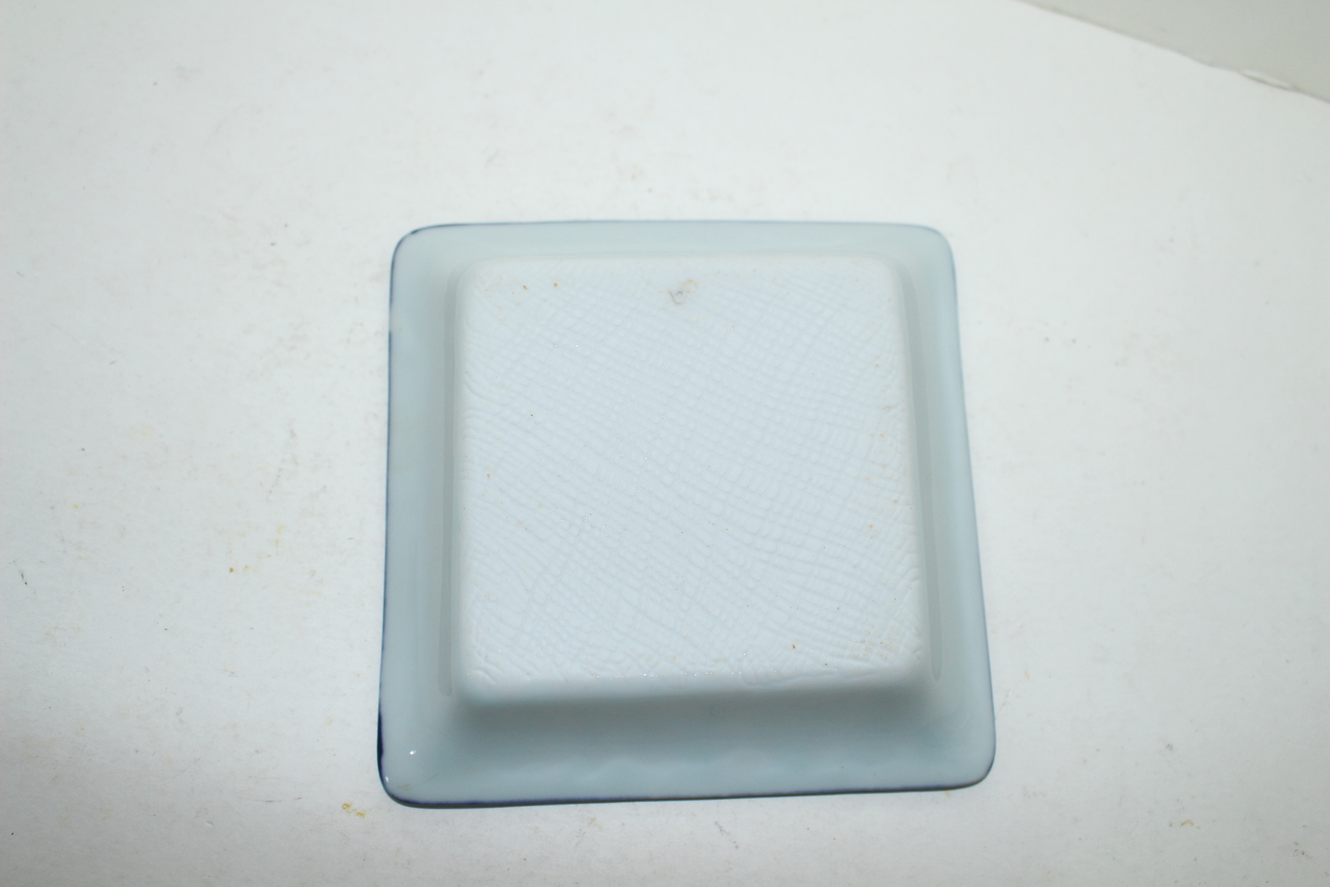 이마리 청화백자 난초문 사각완