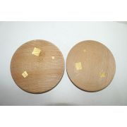 천연원목나무에 금채장식된 차탁 2점