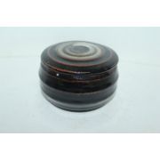 흑유청자 두껑있는 차통