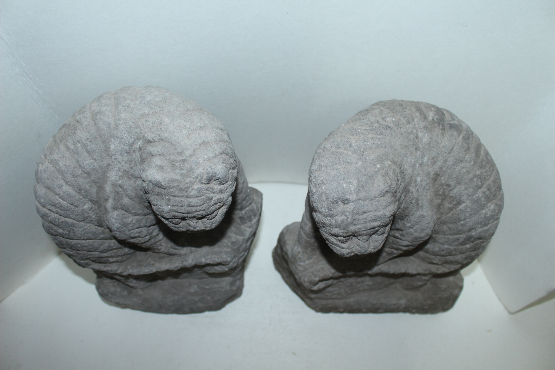 중국청대 돌로된 호랑이 조각상 1쌍