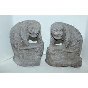 중국청대 돌로된 호랑이 조각상 1쌍
