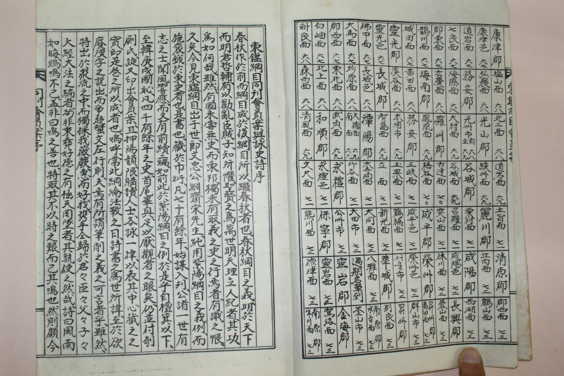 석판본 동감강목동간회원안(東鑑綱目同刊會員案)1책완질