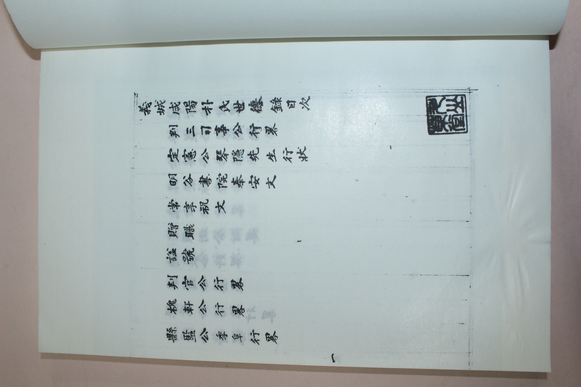 영인본 정와문집(定窩文集)중권 1책