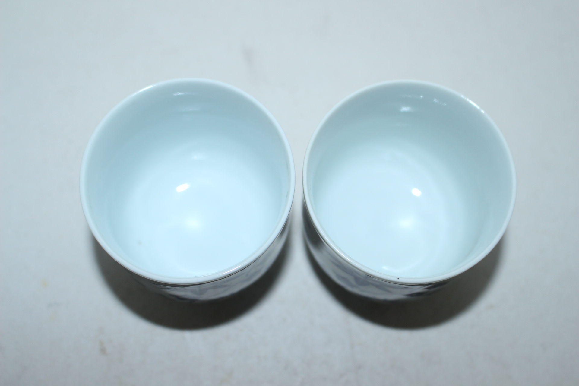 이마리 청화백자화문 잔 2점