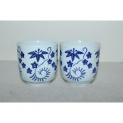 이마리 청화백자화문 잔 2점