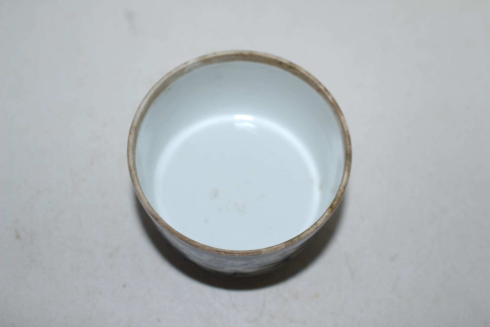 연대가좋은 청화백자 대부춘봉명 완