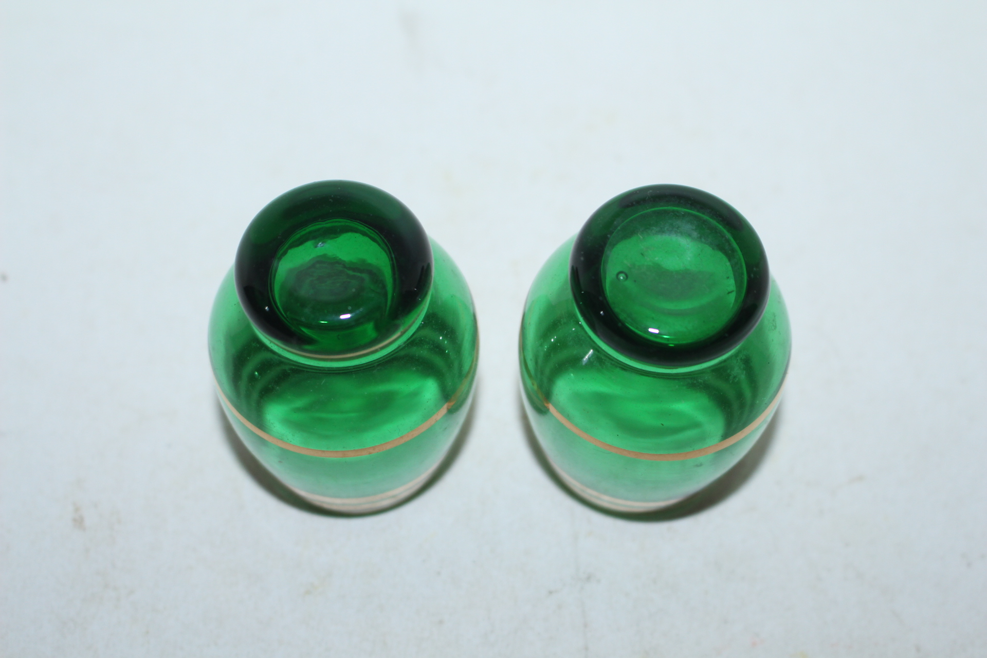 보헤미안 크리스탈금채 잔 2점