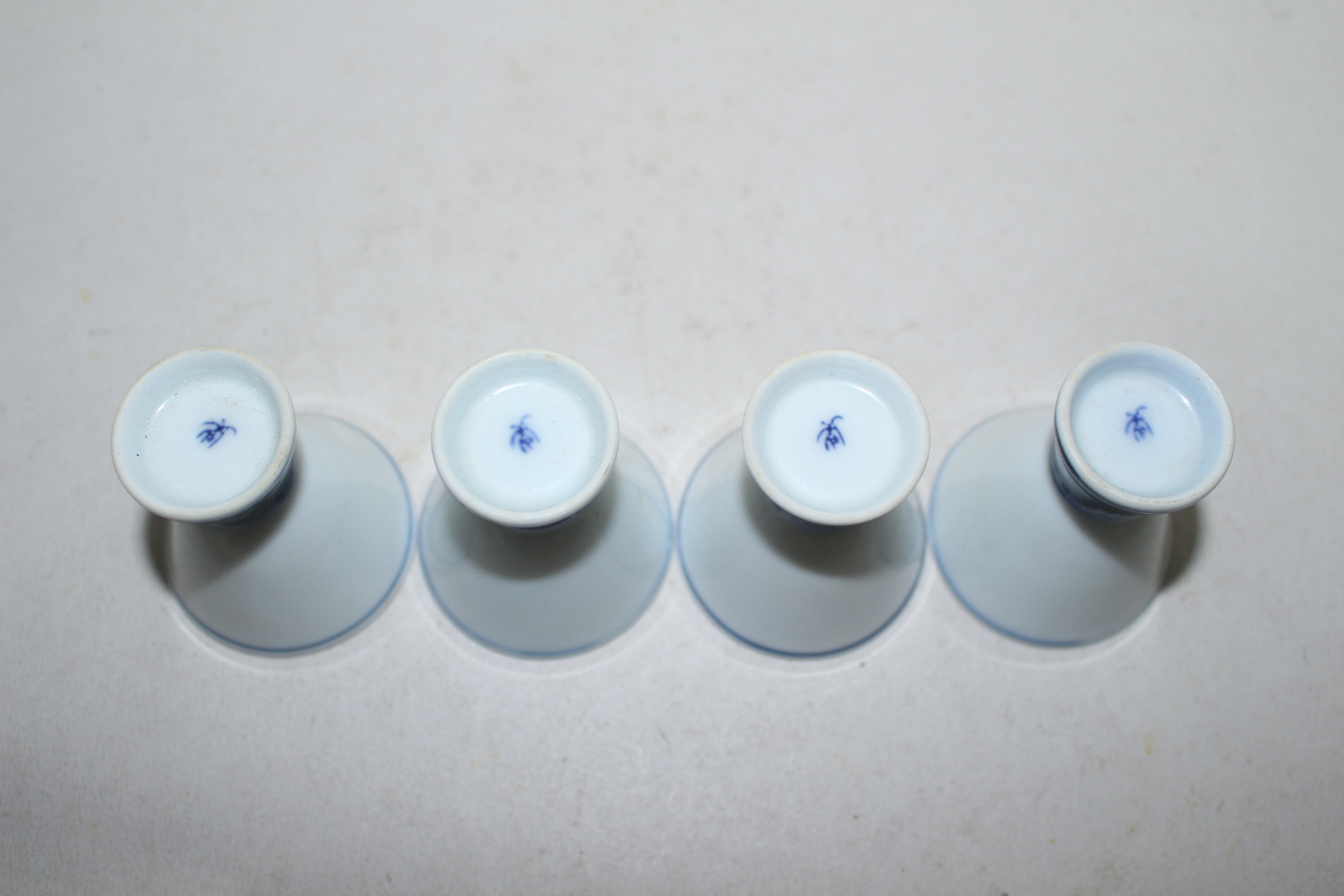 향란사 청화백자화문 잔 4점