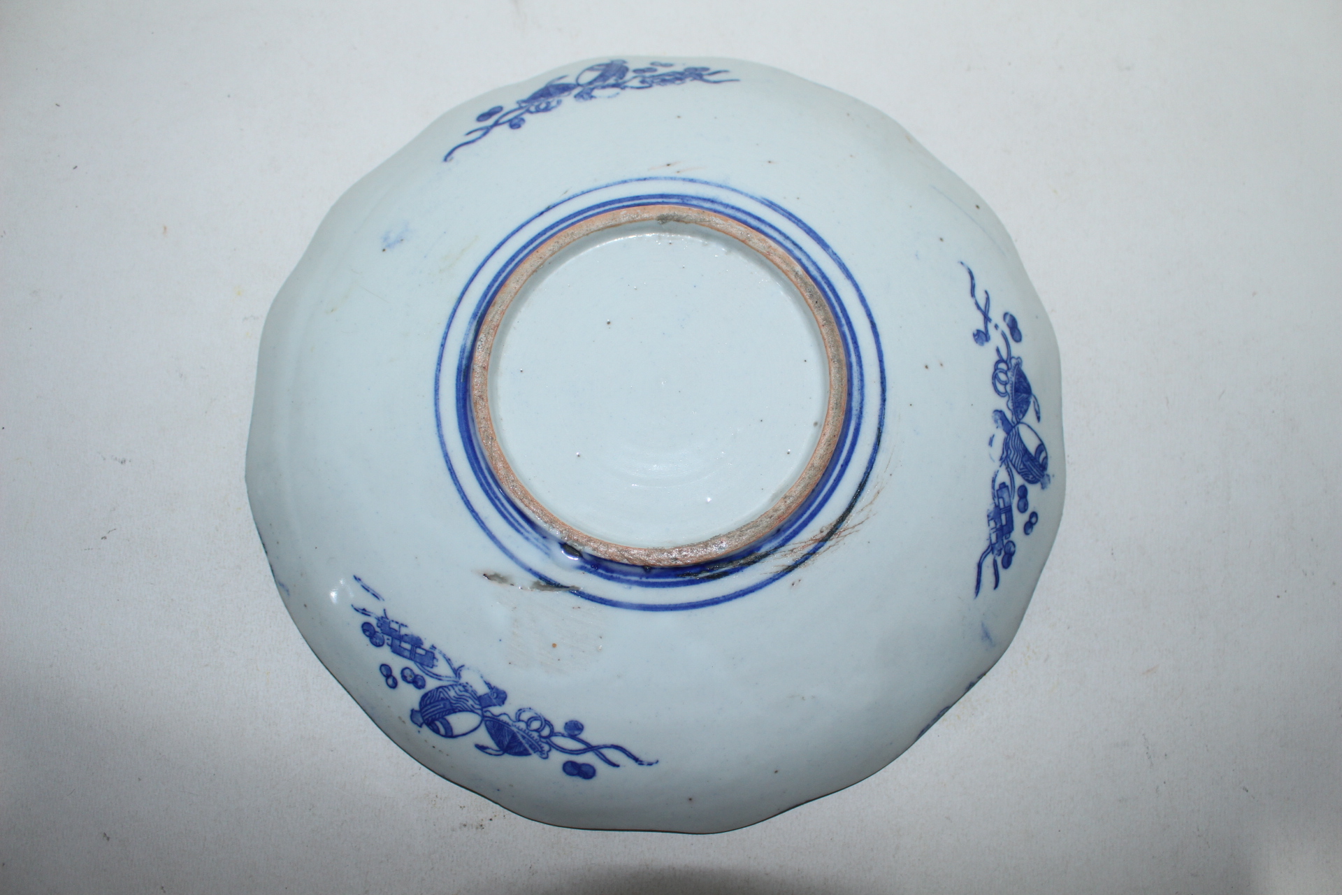 연대가좋은 청화백자화문 화형완