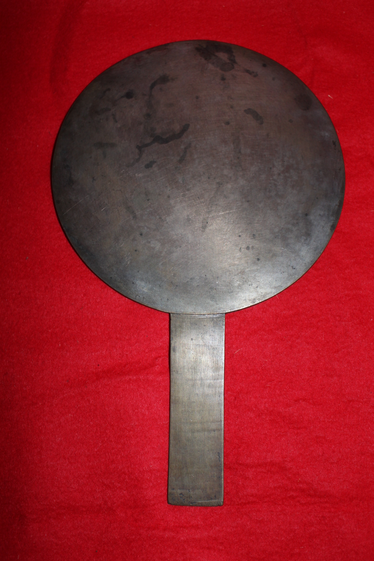 에도시기 청동으로된 산수문 청동경