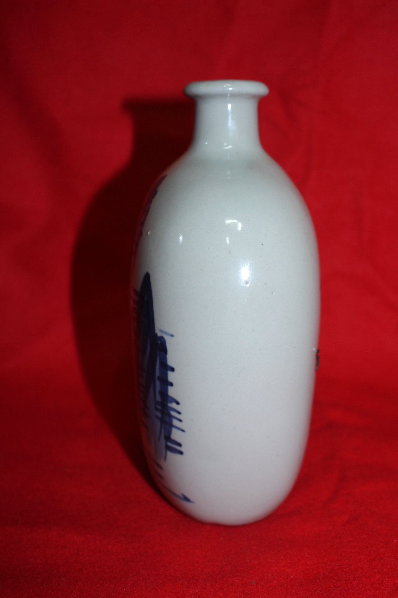 청화백자 산수문 주병