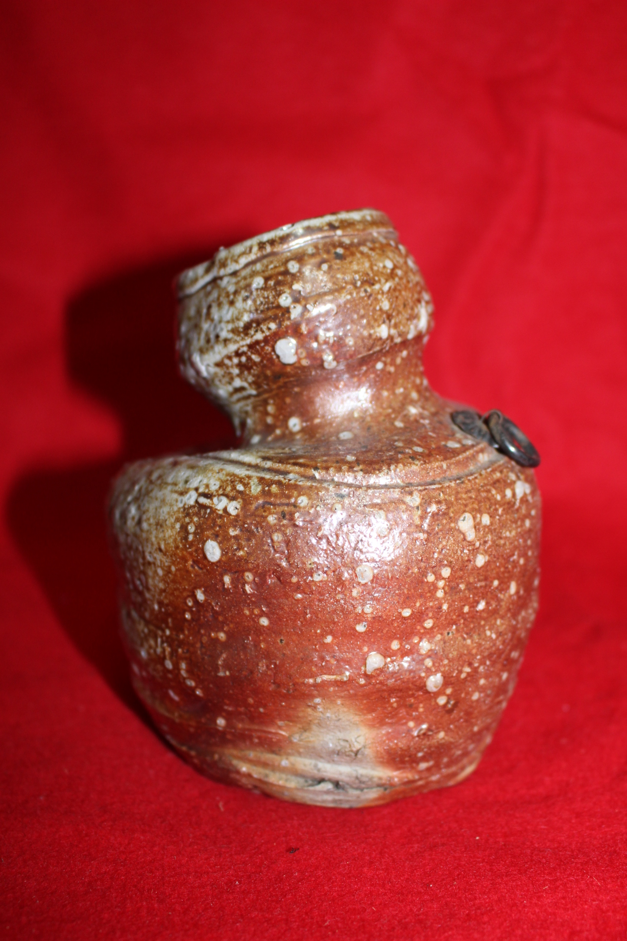 시가라끼 청자 호리형 고리달린 화병