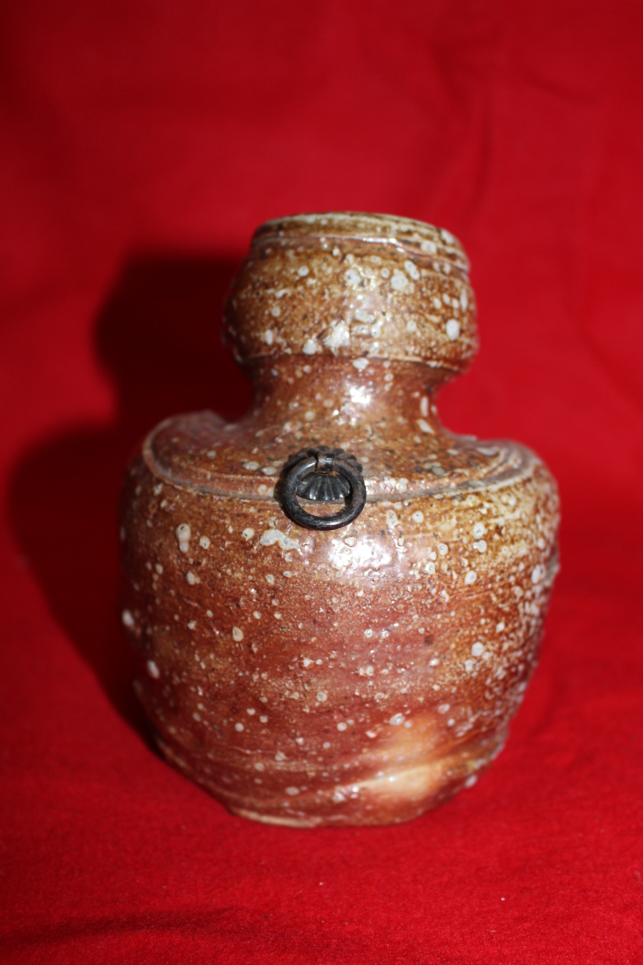 시가라끼 청자 호리형 고리달린 화병