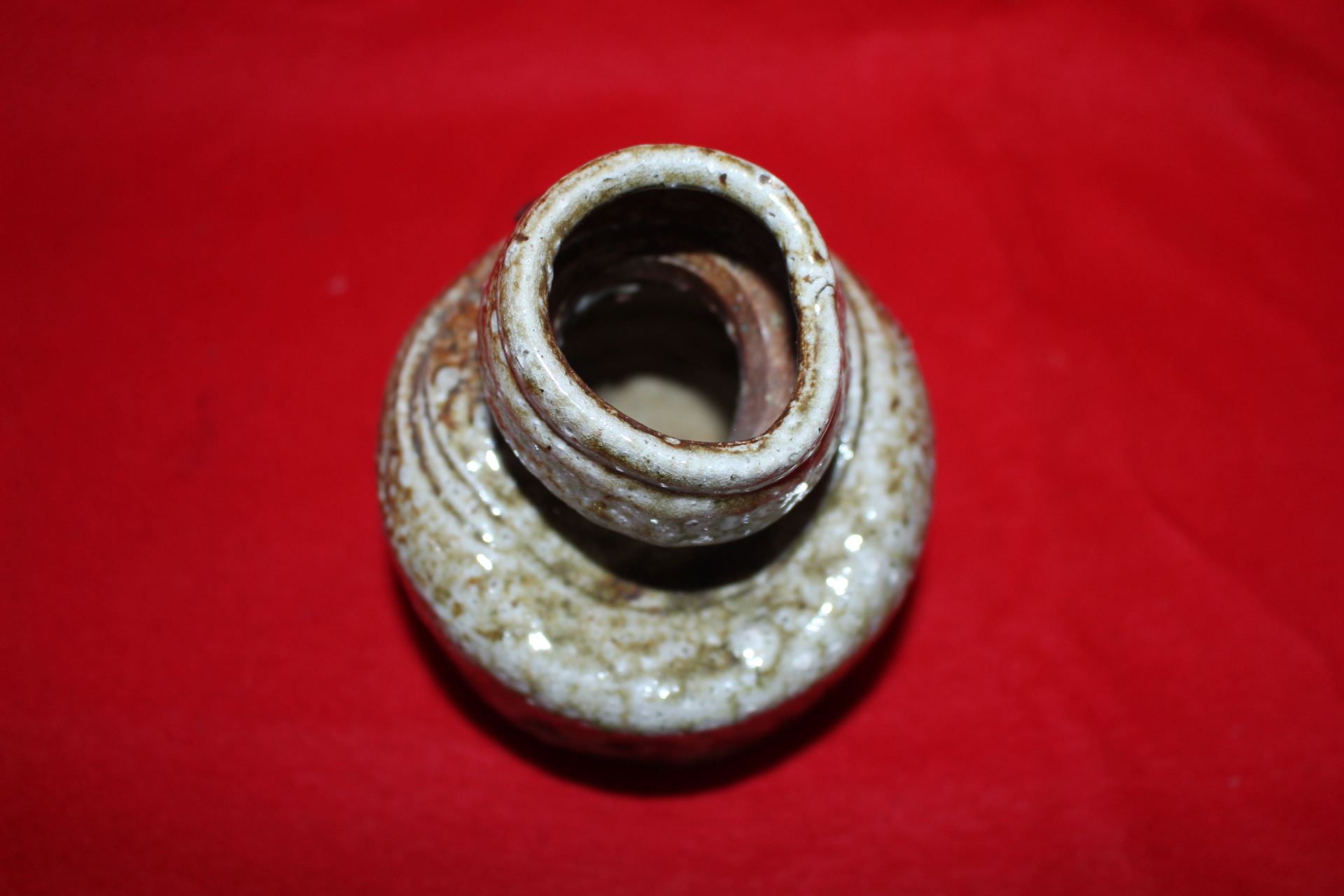 시가라끼 청자 호리형 고리달린 화병