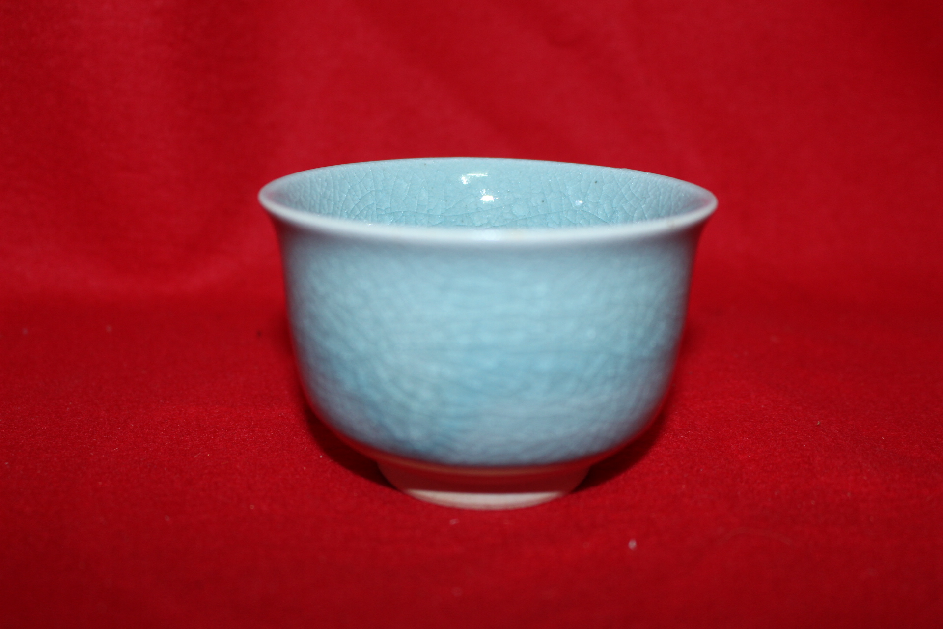 빙열이 있는 청자잔 5점셋트