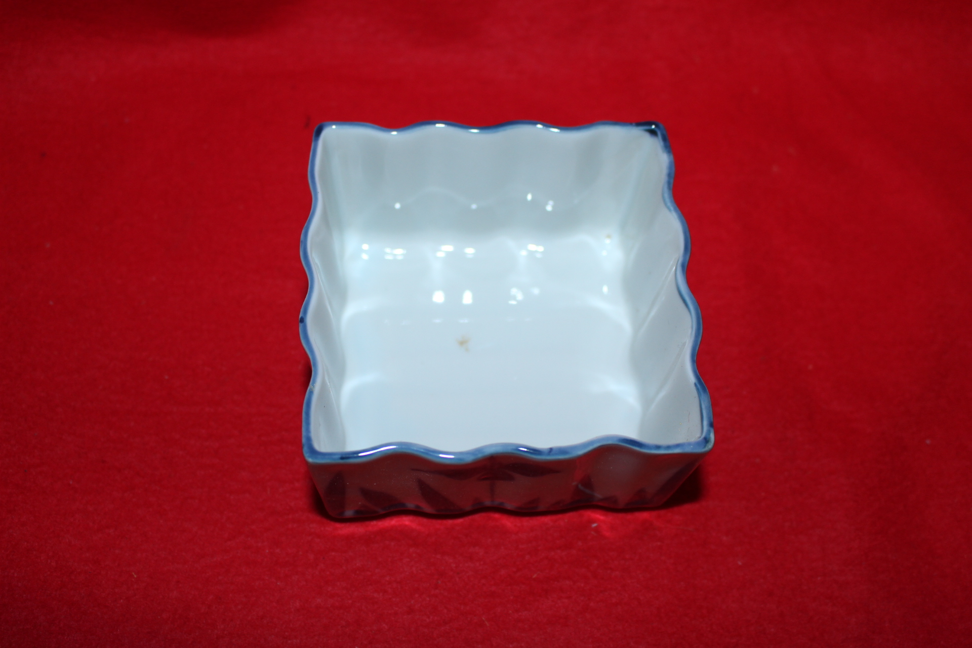 청화백자 화문 사각완 5점셋트