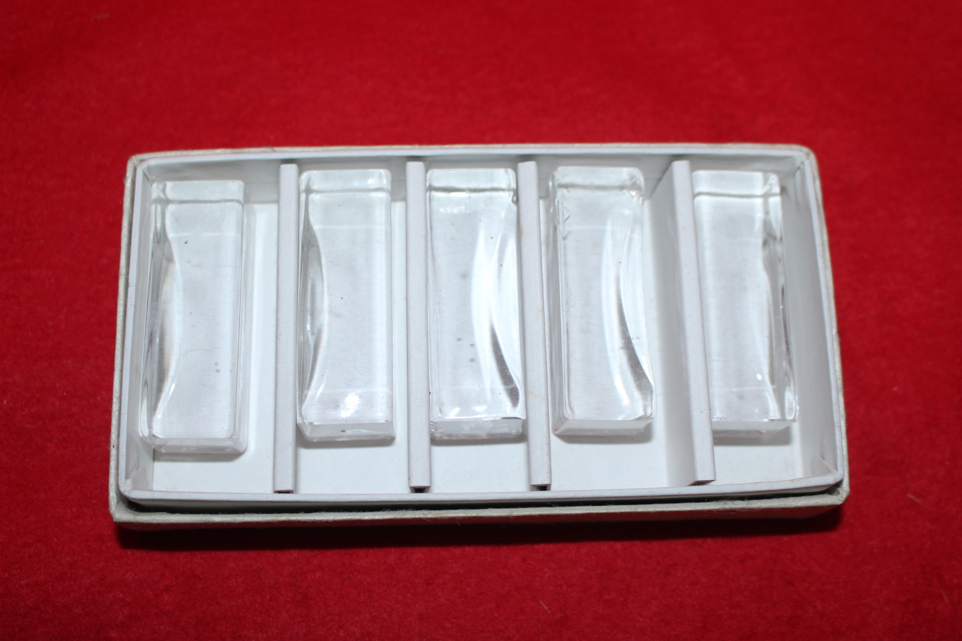 크리스탈 저분받침 5점셋트