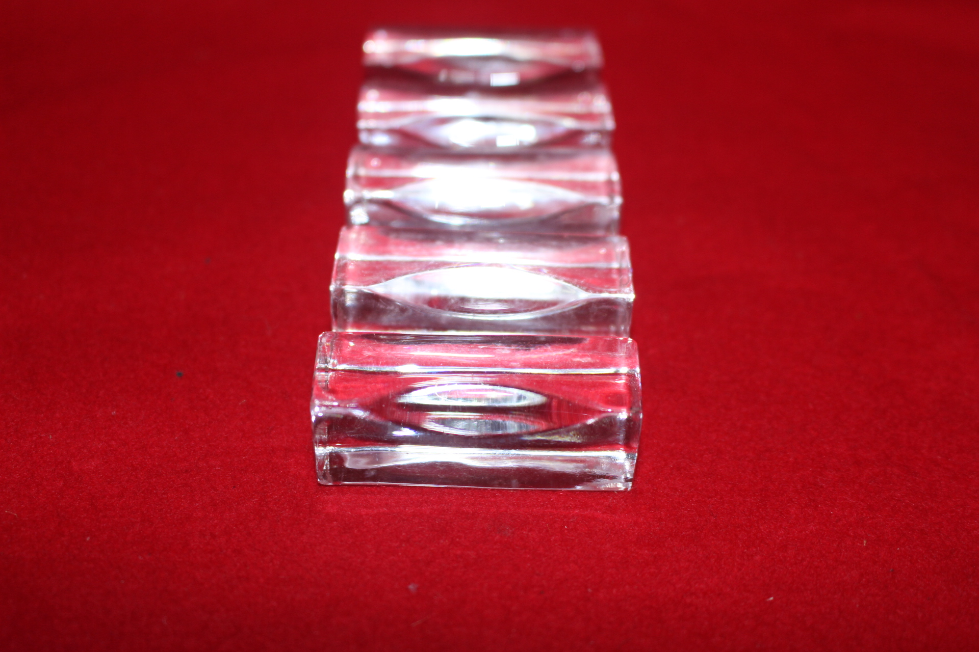 크리스탈 저분받침 5점셋트