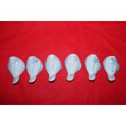 청화백자 물고기형 저분받침 6점