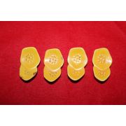 백자화문 저분받침 4점