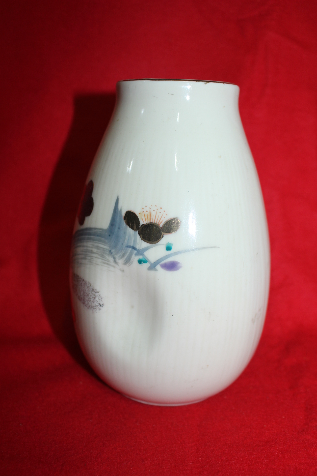 분청자 금채화문 호