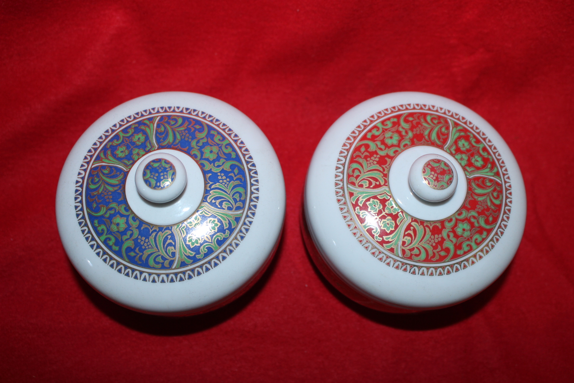 청화 및 진사백자화문 합 2점