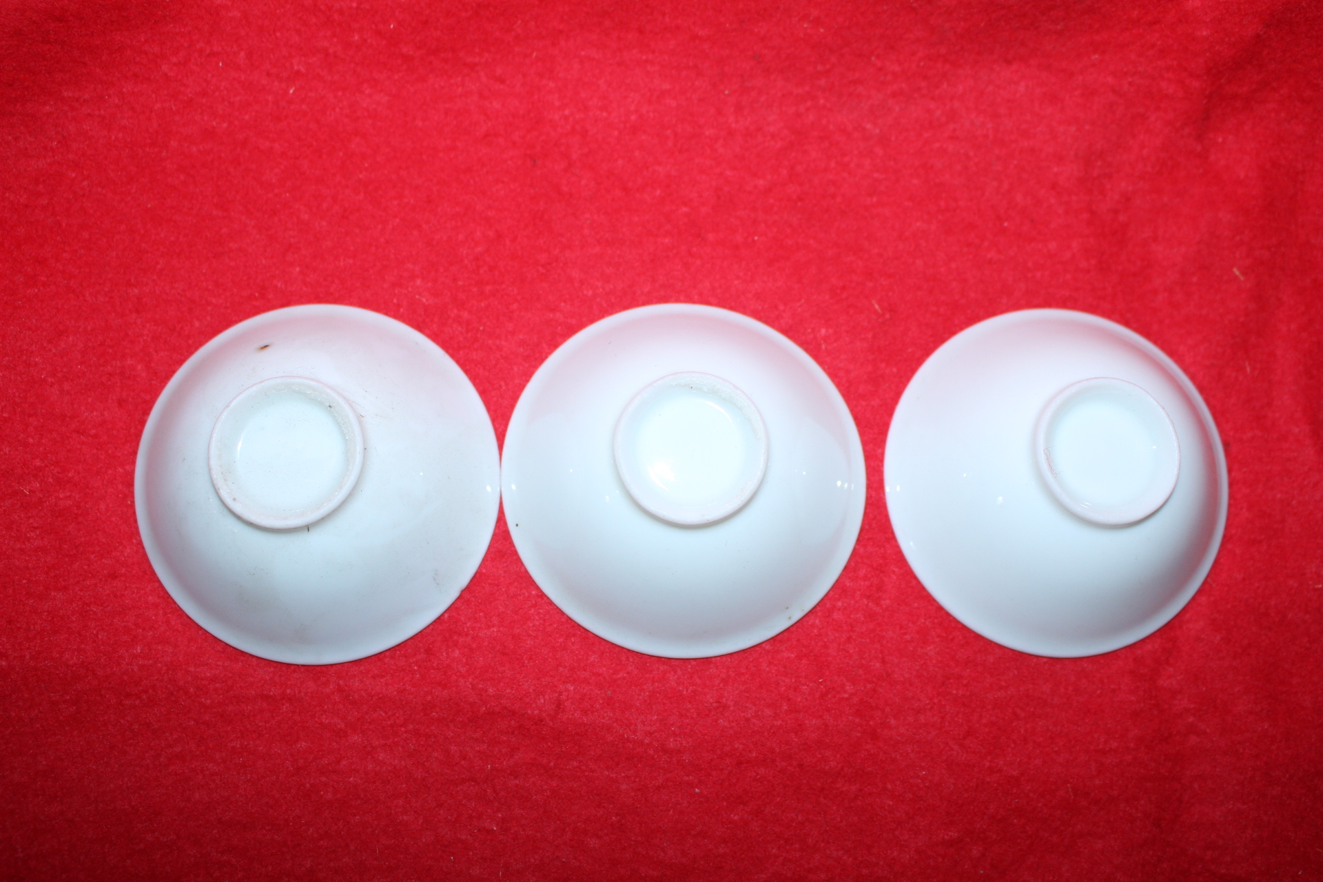 연대가좋은 청화백자산수문 잔 3점