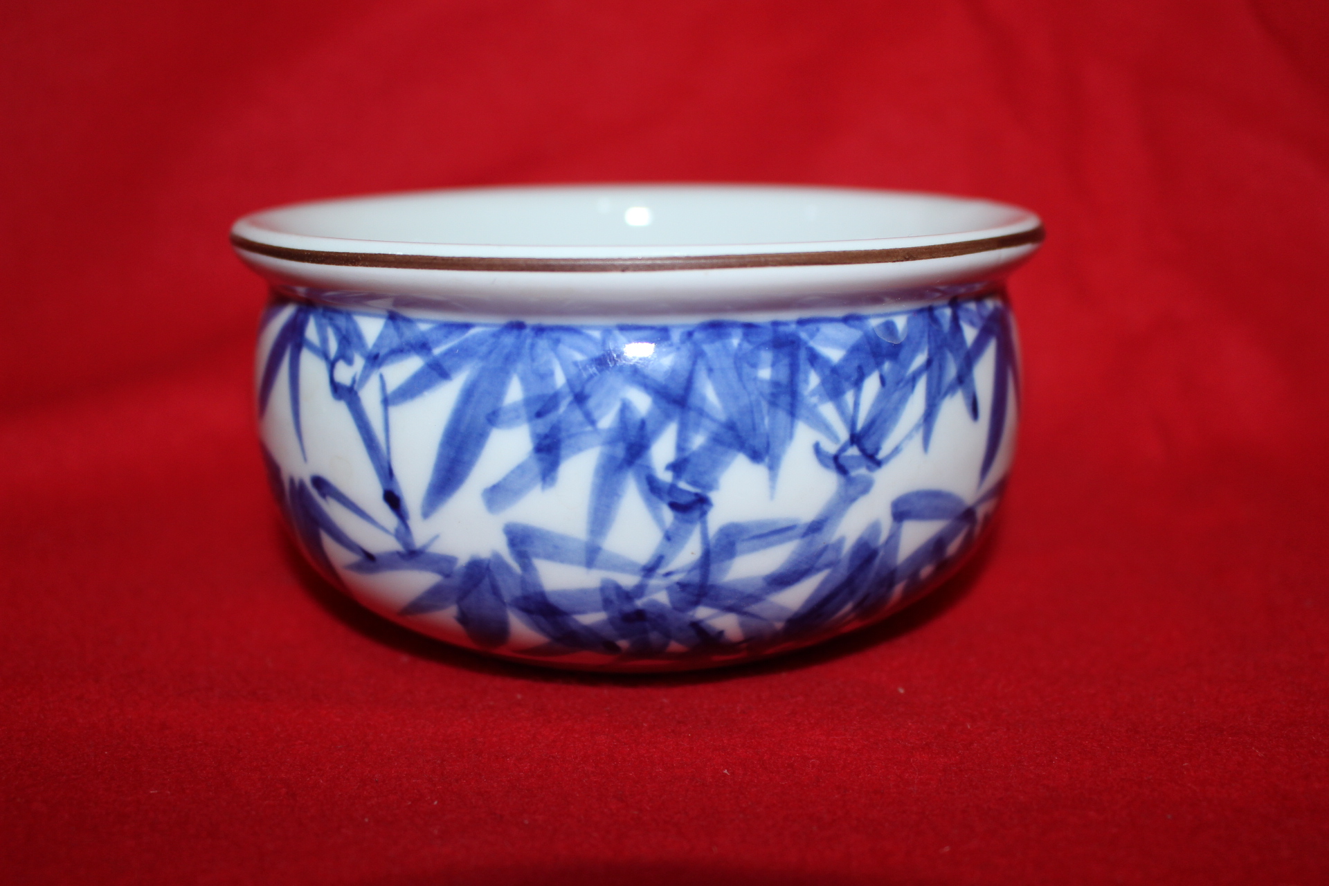 이마리 청화백자 죽문 퇴수기