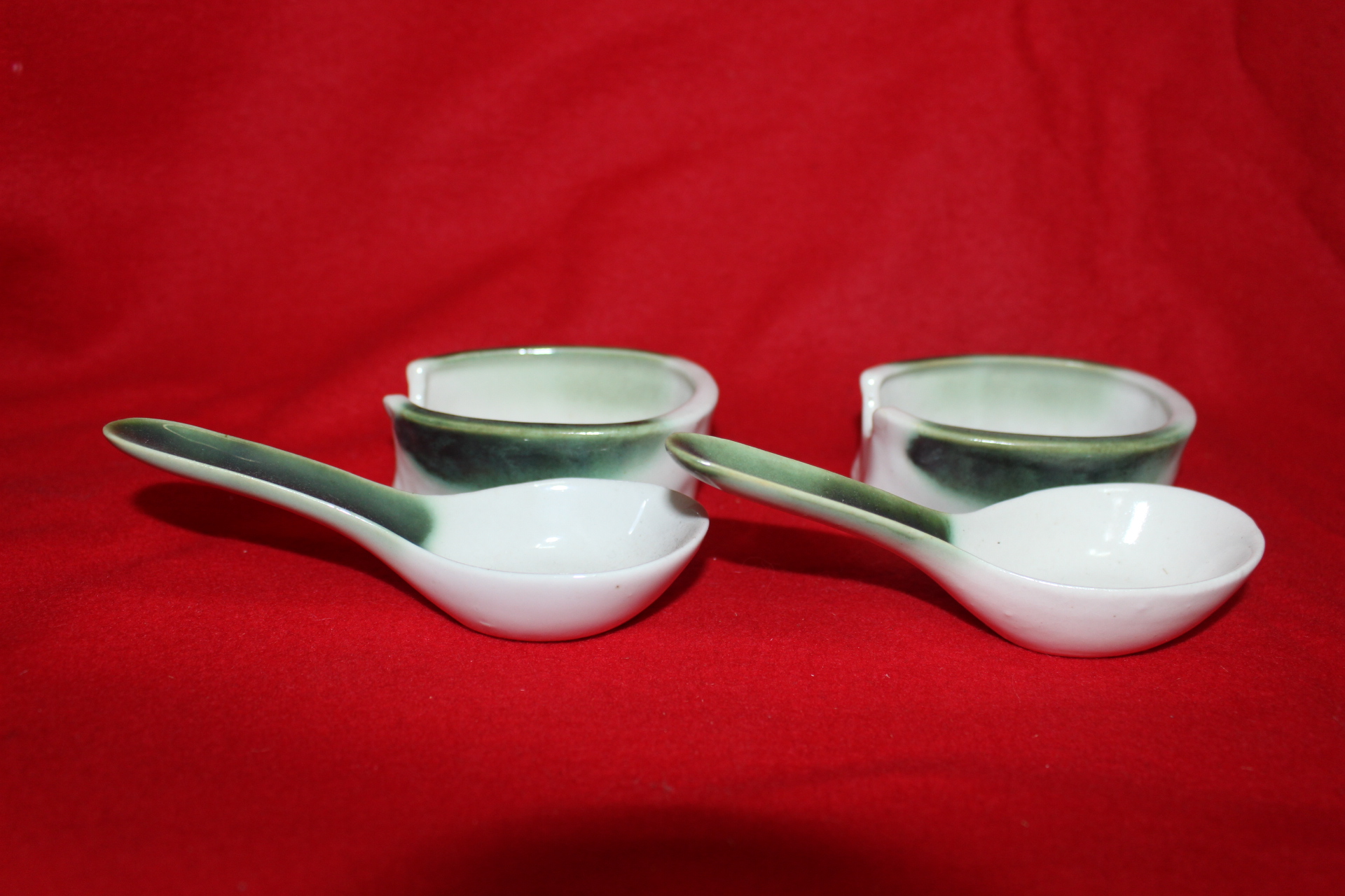 청자 오리배 저분과 저분받침 2셋트