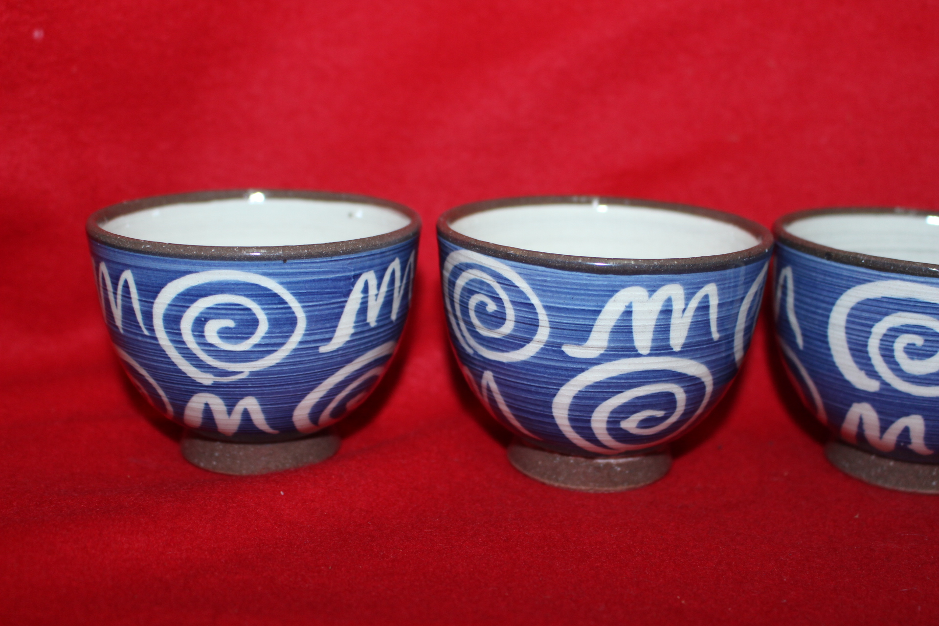 분청자 청화돌개문 잔 5점