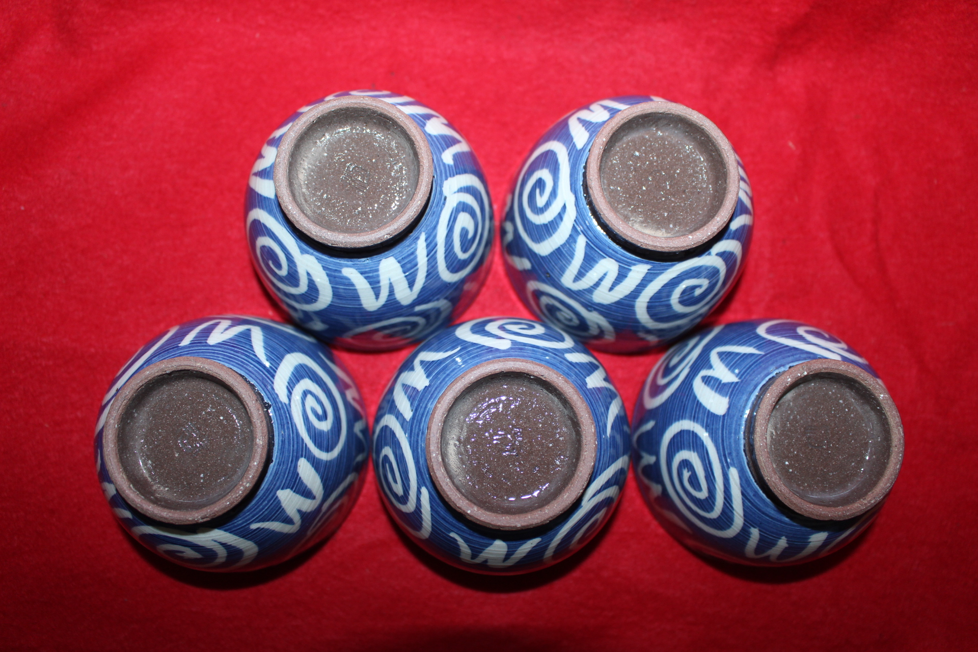 분청자 청화돌개문 잔 5점