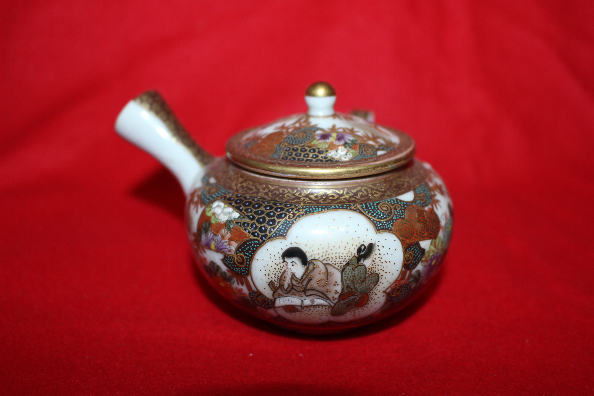 100년이상된 고구다니 진사금채인물문 5인다관셋트