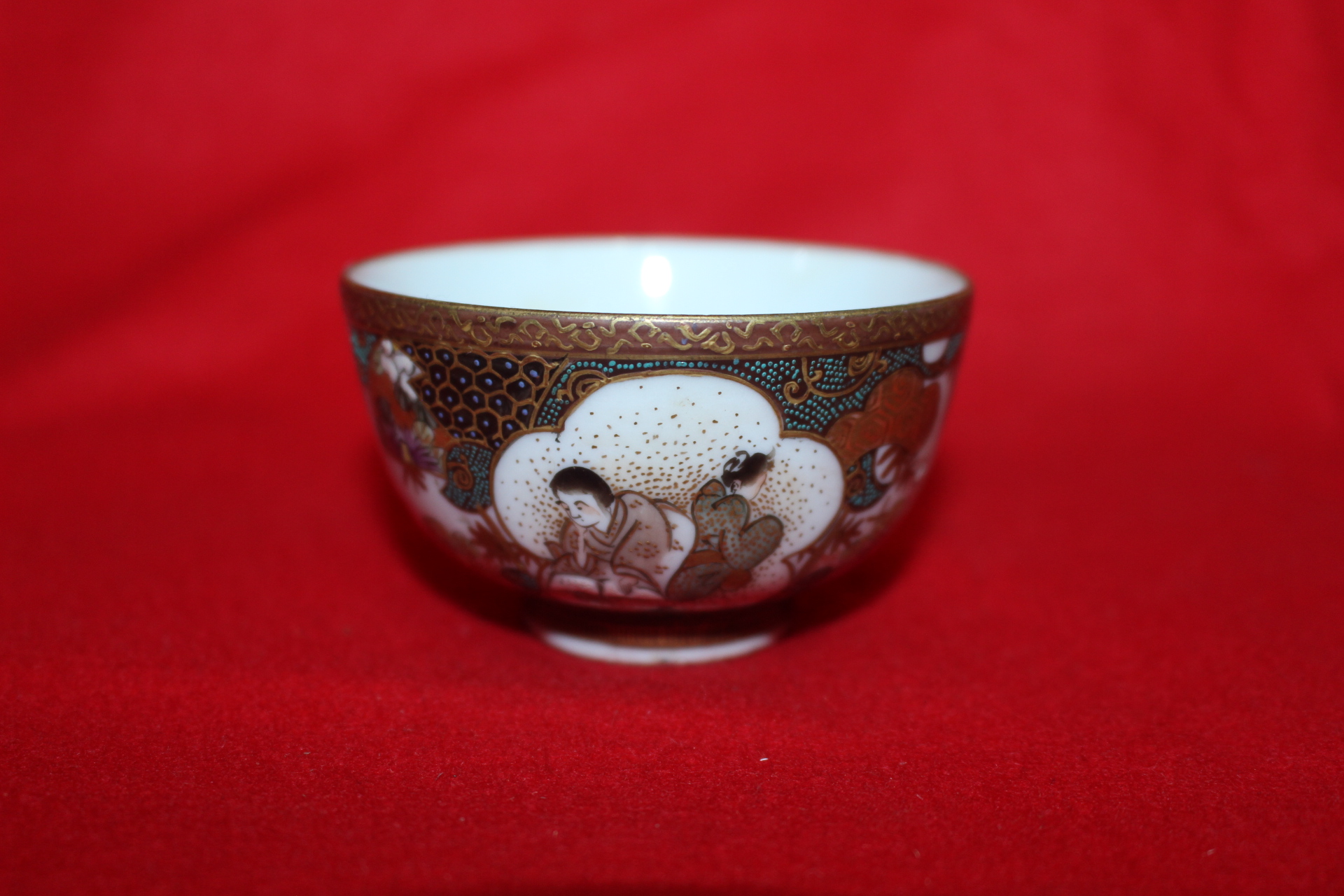 100년이상된 고구다니 진사금채인물문 5인다관셋트