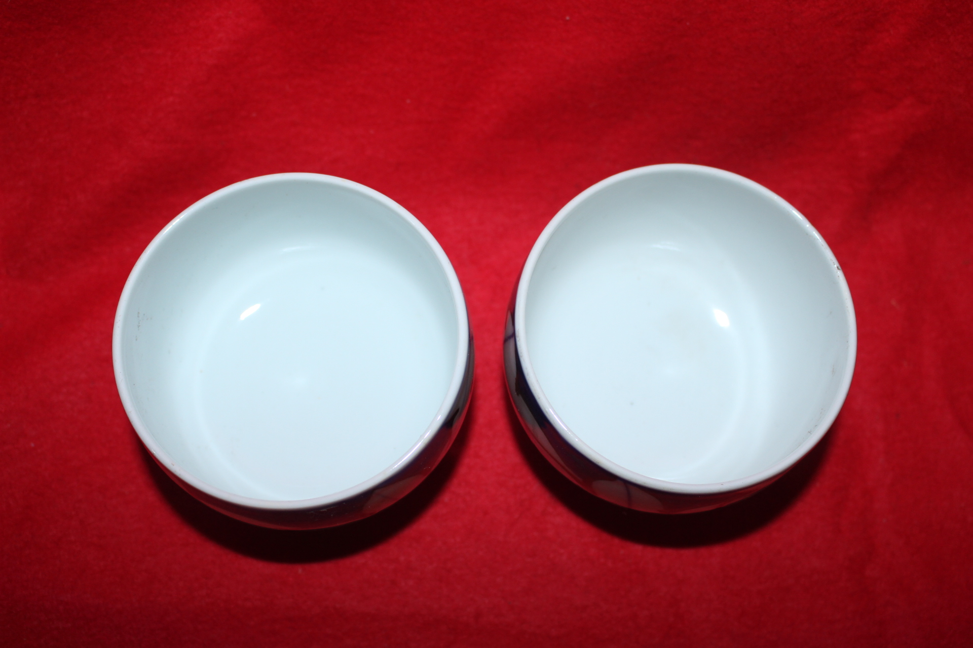 연대가좋은 청화백자추상문 오목잔 2점