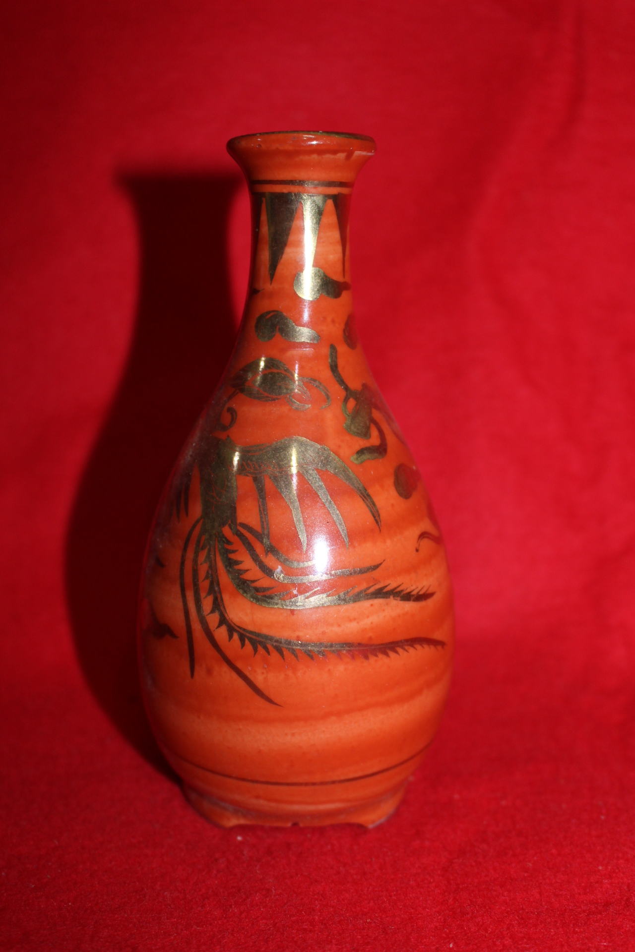 연대가좋은 구다니 진사백자금채비익조문 주병