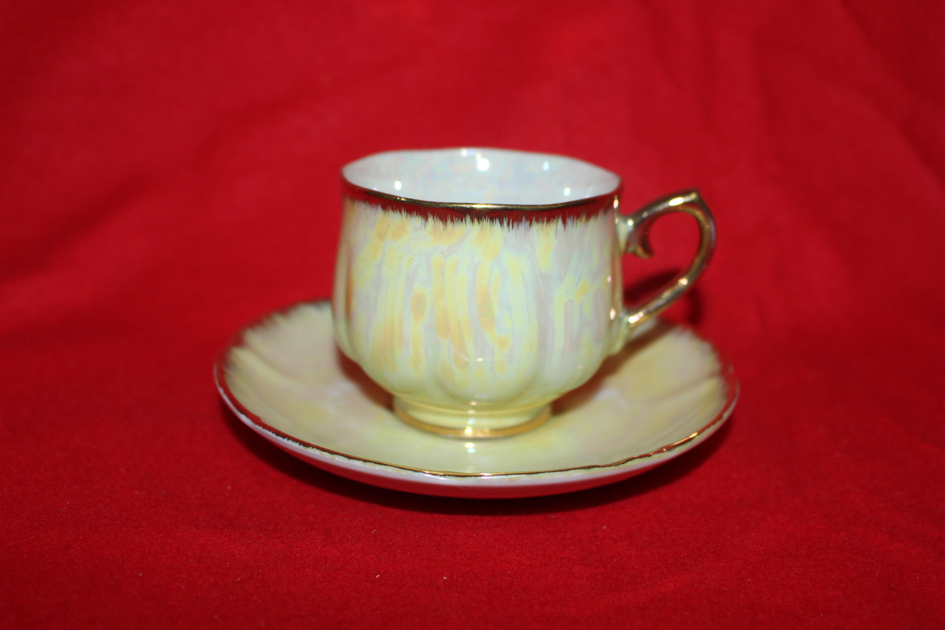 근대사 진사빛도자기 화형 커피잔셋트