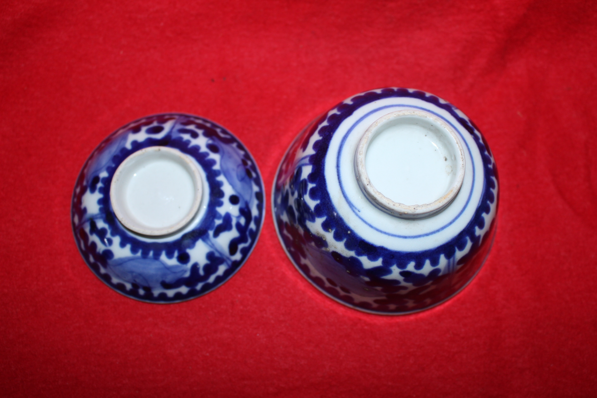 연대가좋은 청화백자화문 개완