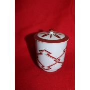 연대가좋은 진사백자화문 두껑있는 잔