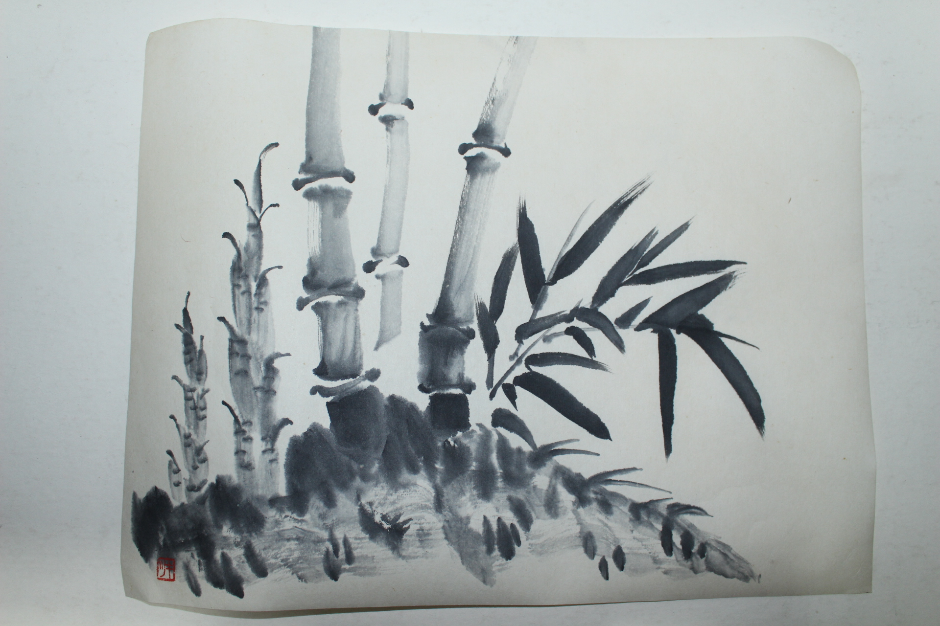 수묵화 대나무 그림