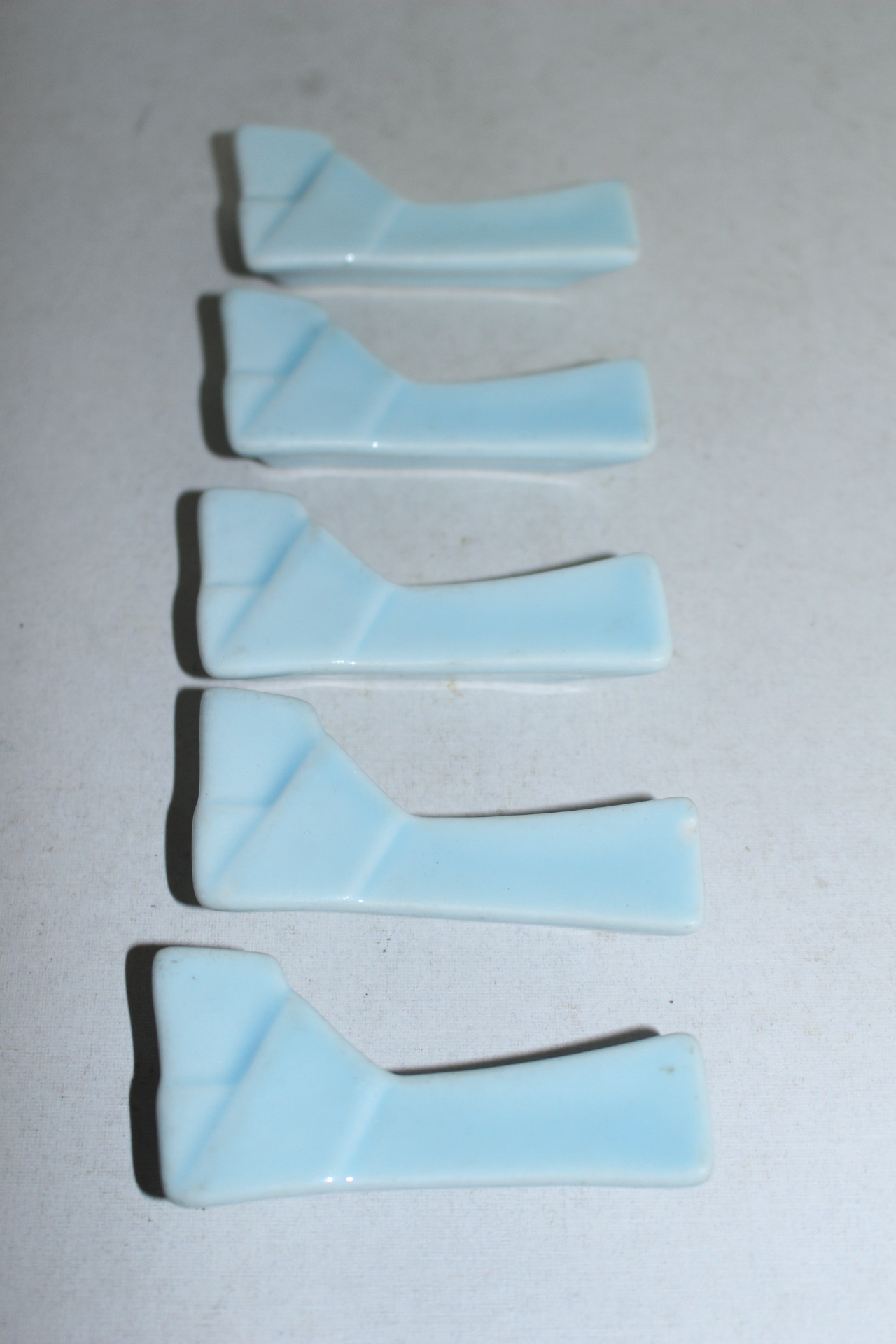 청자 매듭모양 저분받침 5점