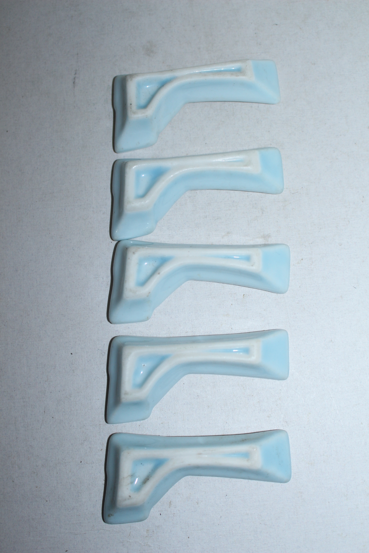 청자 매듭모양 저분받침 5점