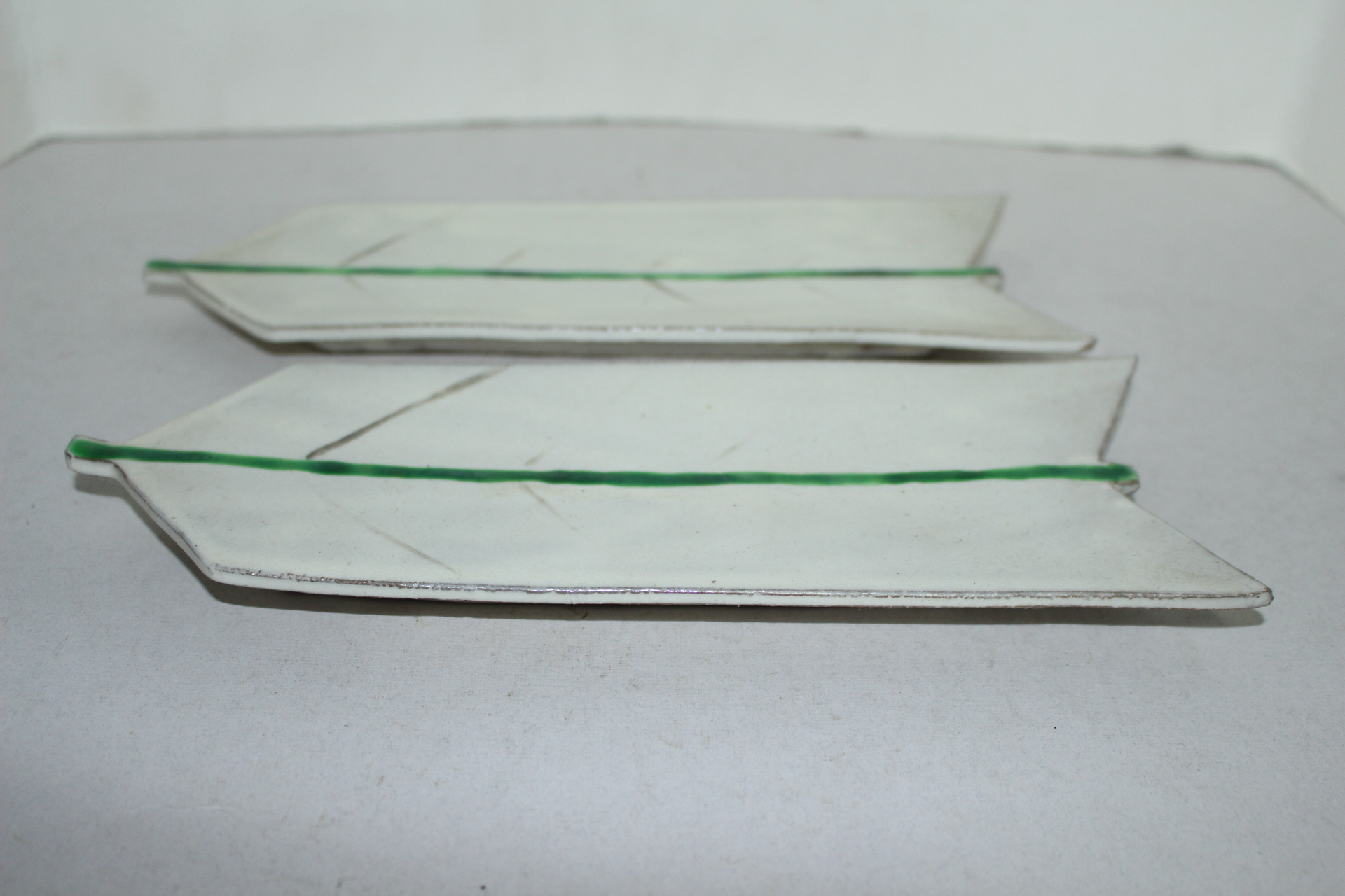 분청자 나뭇잎형 완 2점