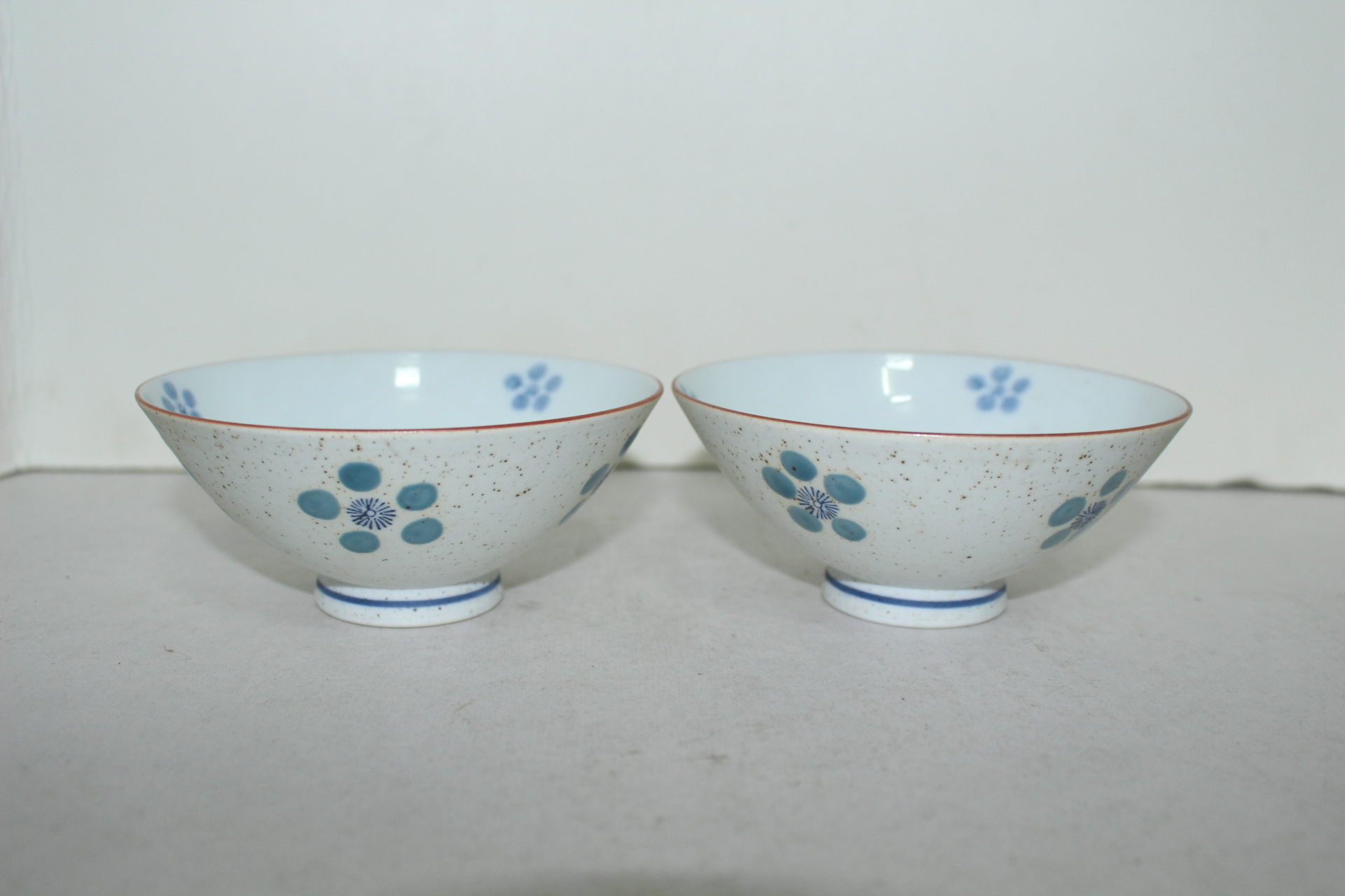 청화백자 화문 자완 2점