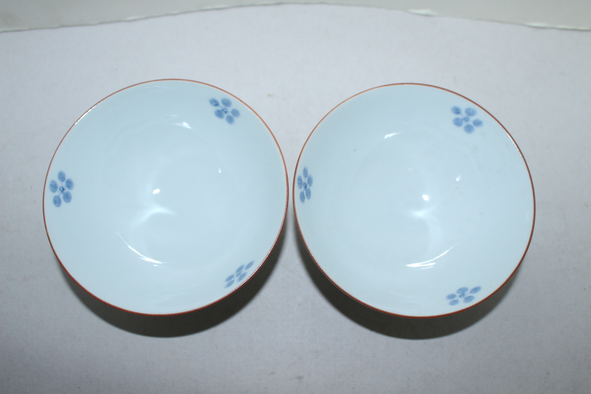 청화백자 화문 자완 2점