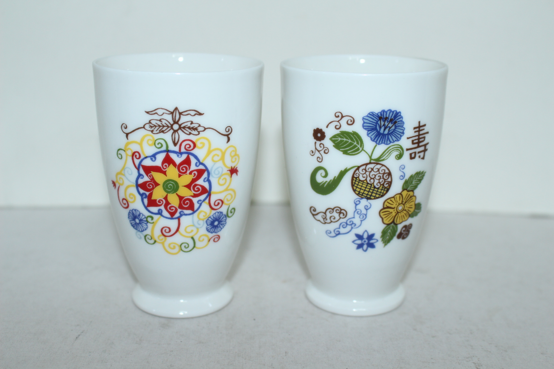 본챠이나 화문 잔 2점