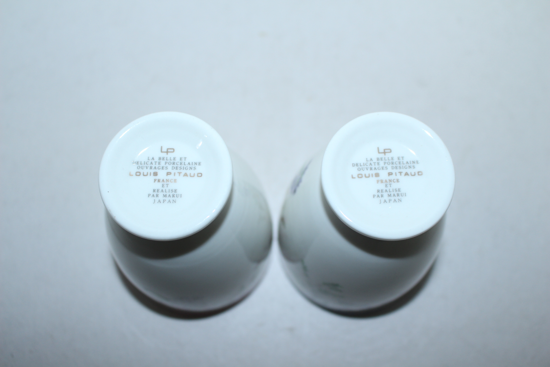 본챠이나 금채화문 잔 2점